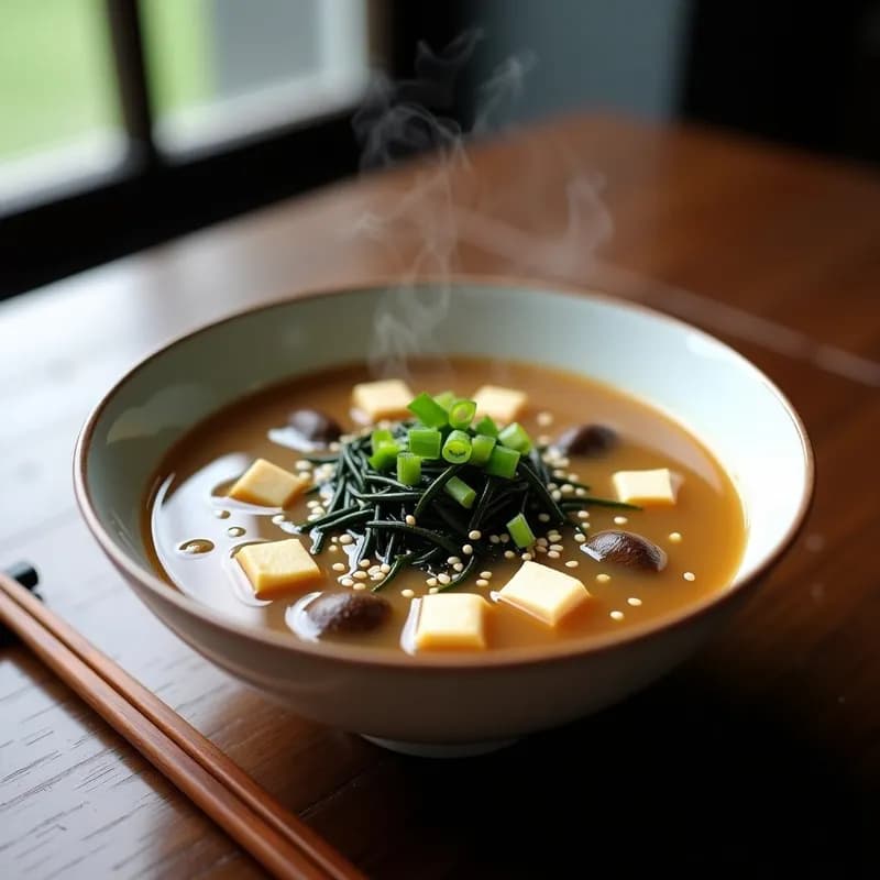 Sopa de Miso con Tofu y Shitake: Receta en Airfryer Sin Gluten y Alta en Proteína