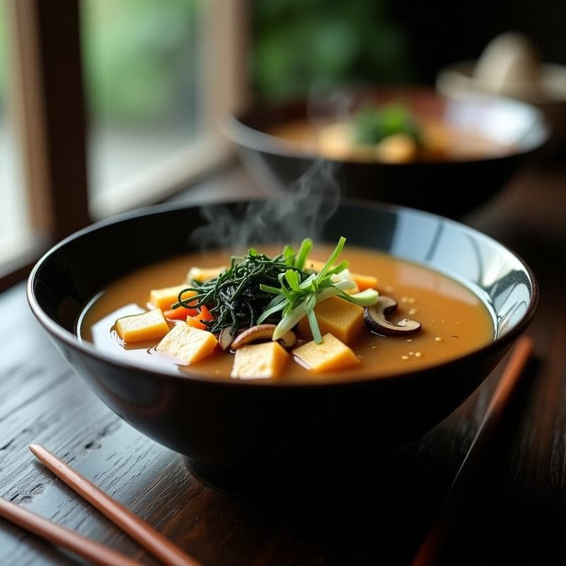 Sopa de Miso con Tofu y Verduras: Receta Express en Airfryer para Días Fríos