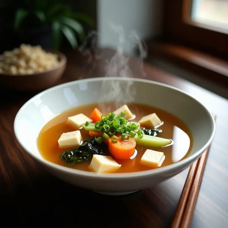Sopa de Miso con Tofu y Verduras: Receta en Olla Lenta para Depurar y Nutrir