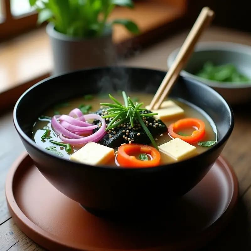 Sopa de Miso con Tofu y Verduras al Wok: Receta Japonesa Express y Detox