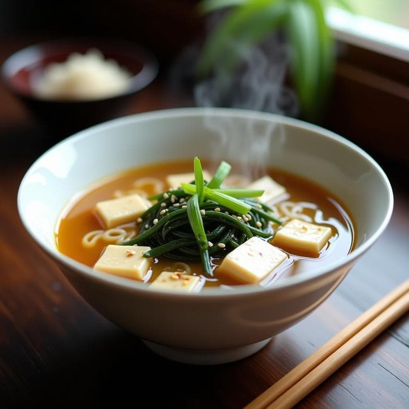 Sopa de Miso con Udon y Algas Wakame: Receta Japonesa Auténtica y Reconfortante