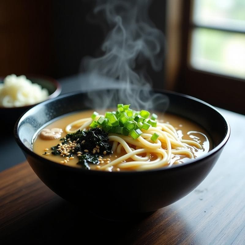 Sopa de Miso con Udon y Hongos Enoki: Receta en Airfryer Ultraveloz y Reconfortante
