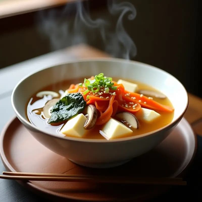 Sopa de Miso con Vegetales Fermentados: Receta Japonesa en 15 Minutos para Fortalecer la Flora Intestinal
