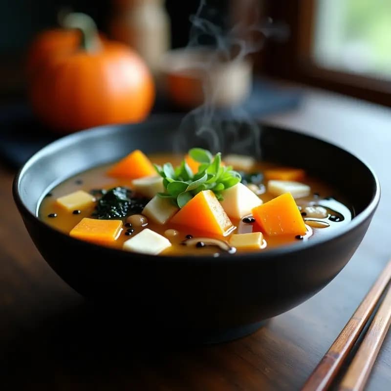 Sopa de Miso con Verduras de Otoño: Receta en Olla Lenta con Alto Umami