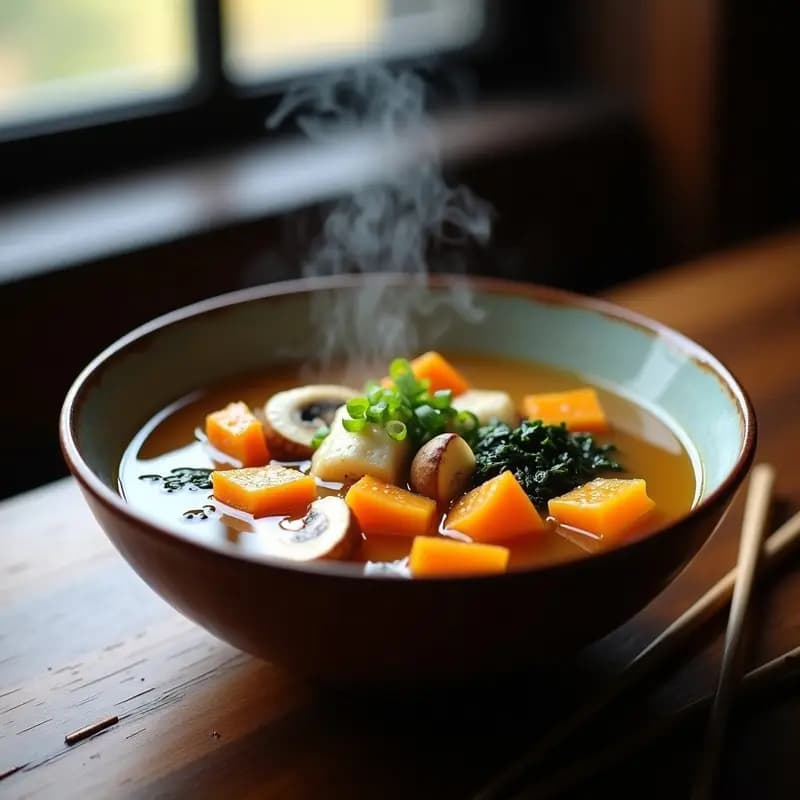 Sopa de Miso con Verduras de Otoño: Receta Reconfortante y Depurativa en 20 Minutos