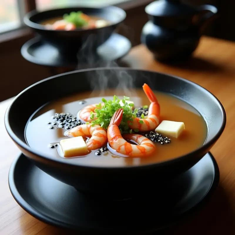 Sopa de Miso con Verniza y Gambas: Receta Japonesa Exprés en 15 Minutos