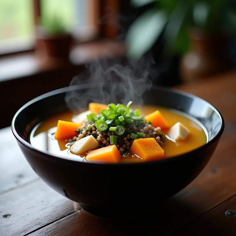 Sopa de Miso Zen con Calabaza Asiática: Receta Reconfortante en 20 Minutos