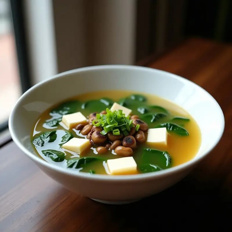 Sopa de Misoshiro con espinacas y setas shimeji: Receta macrobiótica en 15 minutos