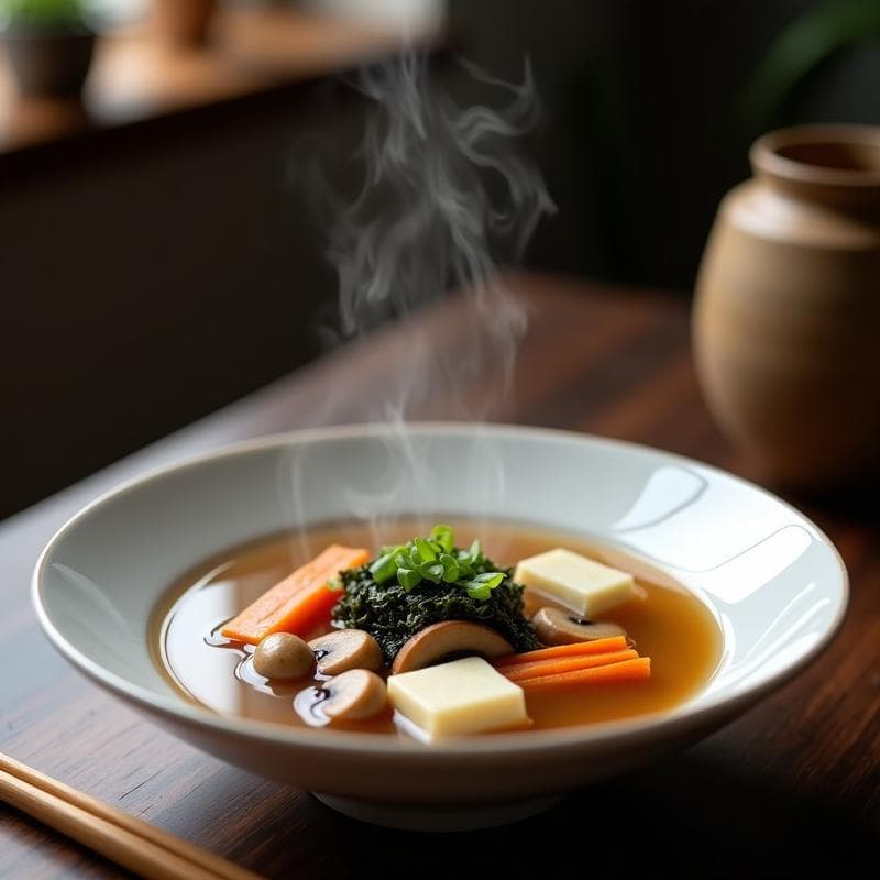 Sopa de Misoshiro con Setas Shiitake Deshidratadas: Receta Japonesa en Olla Exprés