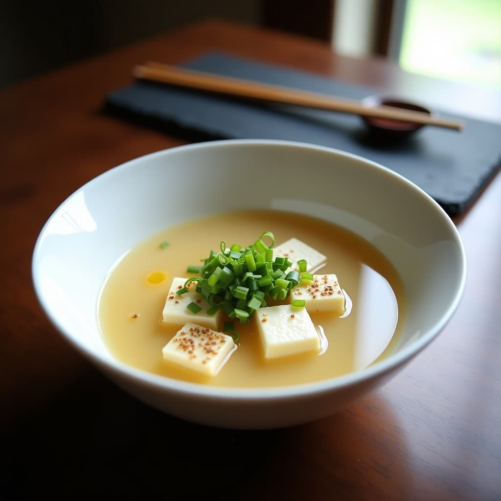 Sopa de Misoshiro con Tofu Sedoso y Cebollino: Receta Japonesa Ligera y Rápida