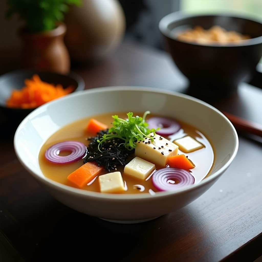Sopa de Misoshiru con Hongo Reishi: Receta Japonesa Inmunoestimulante en Olla Express