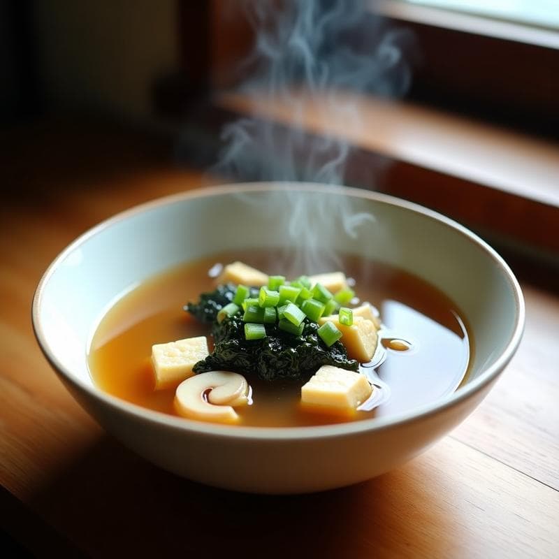 Sopa de Misoshiru con Hongos Shiitake y Wakame: Receta Japonesa Tradicional en Olla Rápida