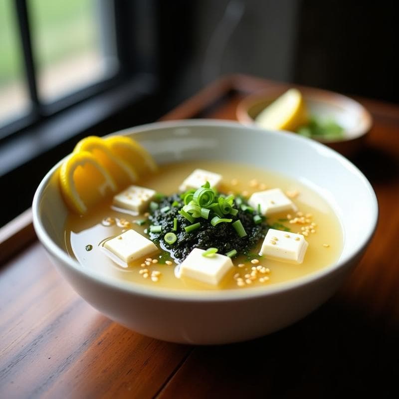 Sopa de Misoshiru con Toque de Limón Yuzu: Receta Japonesa Reconfortante en 15 Minutos