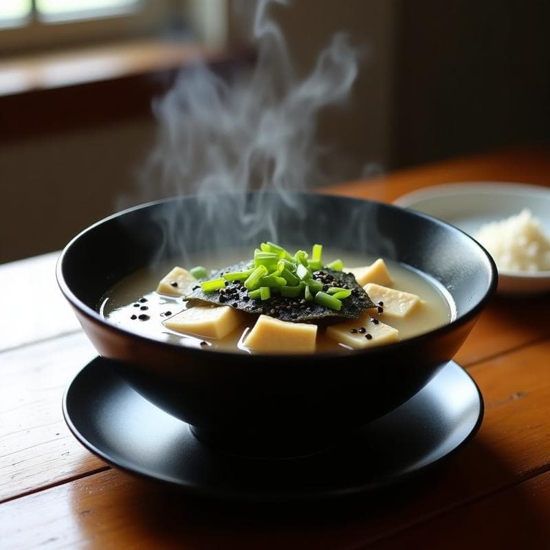 Sopa Misoshiru con Tofu y Algas Kombu: Receta Japonesa Vegana en 15 Minutos