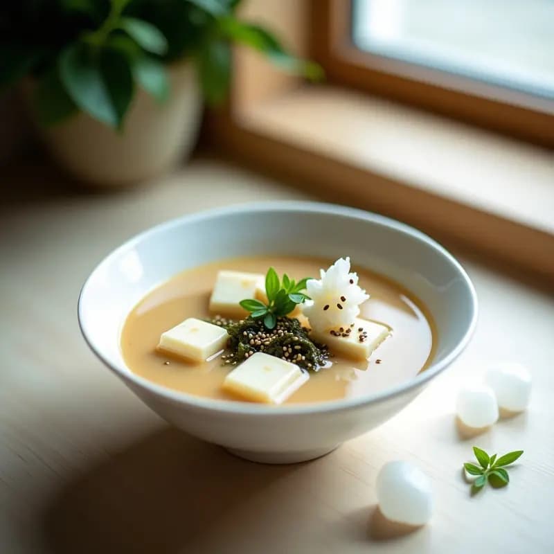 Sopa de Misoshiru con Tofu y Kakigori de Rábano: Receta Japonesa Tradicional Fría para Verano