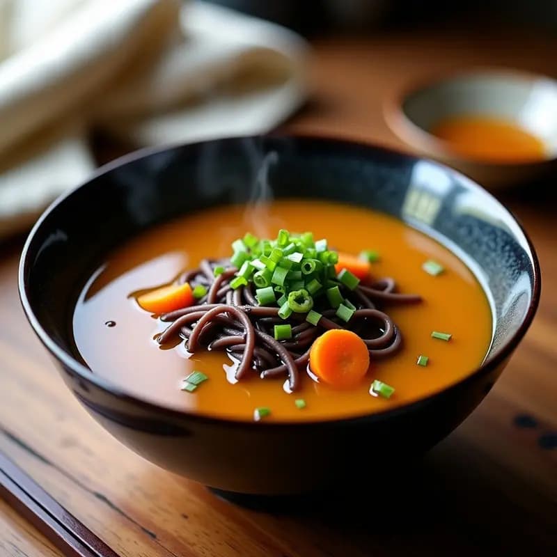 Sopa de Misozuke y Fideos Soba: Receta Japonesa Fermentada y Sin Gluten en 15 Minutos
