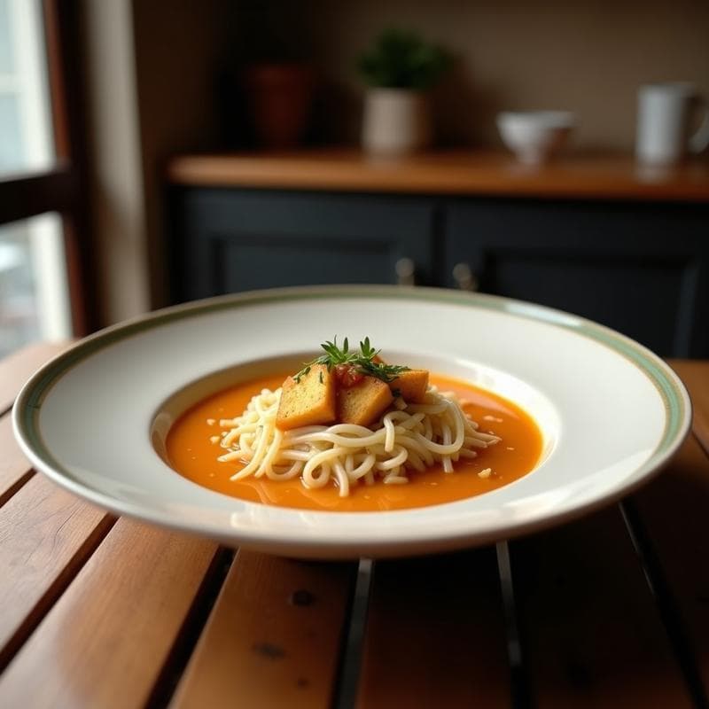 Sopa de Misso con Tofu y Fideos de Arroz: Receta Japonesa Vegana en Olla Lenta