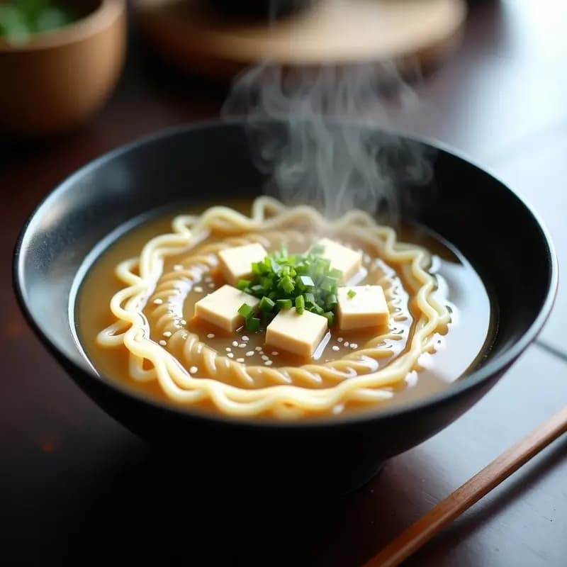 Sopa de Misso con Tofu Sedoso y Tallarines de Konjac: Receta japonesa keto y vegana
