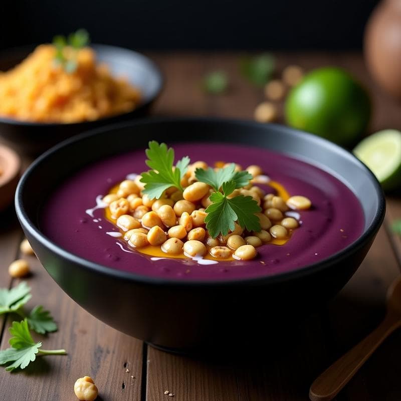 Sopa de Ñame y Jengibre con Crujiente de Cacahuetes: Receta Africanizada en Thermomix y Sin Lácteos
