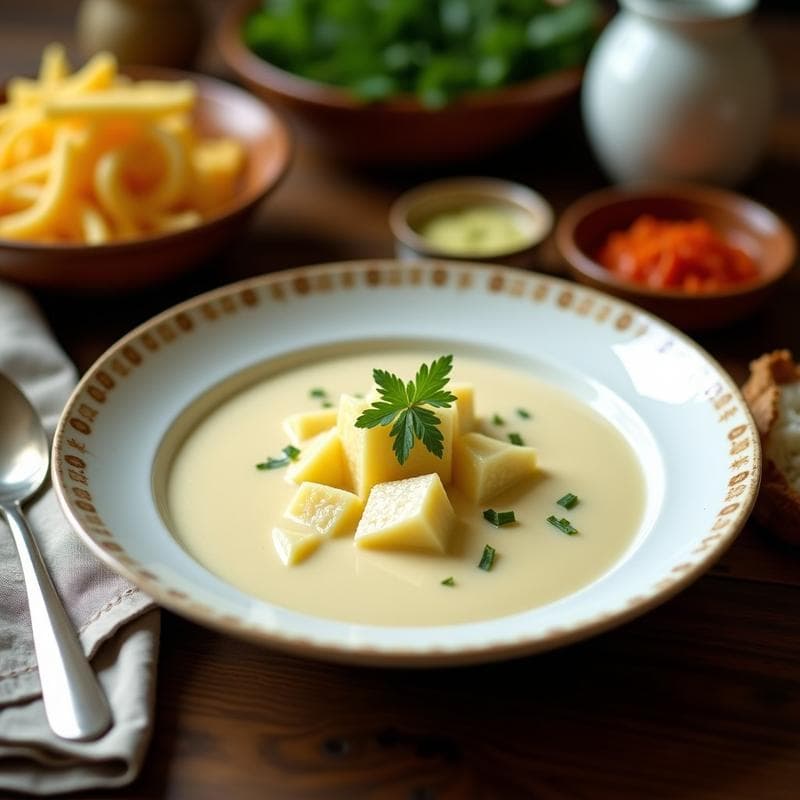 Sopa de Papa y Poro con Leche de Coco: Receta Creamosa en 25 Minutos