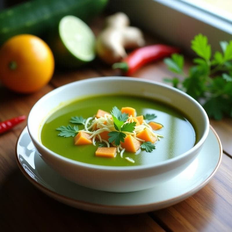 Sopa de Papaya Verde con Jengibre: Receta en Airfryer con Digestión Ligera y Antioxidantes