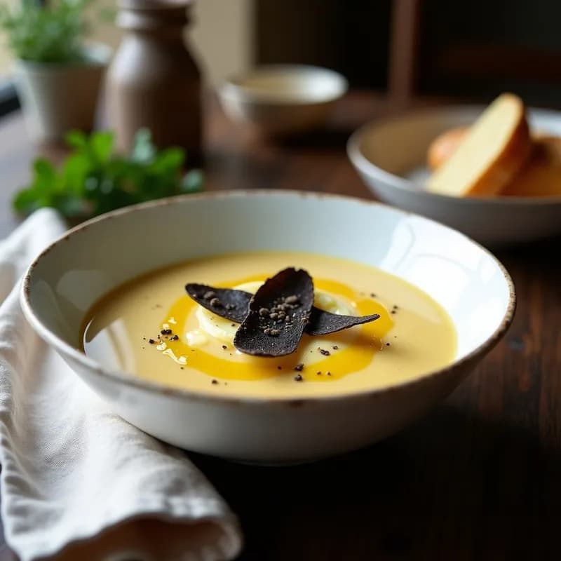 Sopa de Patata y Trufa Negra: Receta Cremosa en Thermomix en 25 Minutos