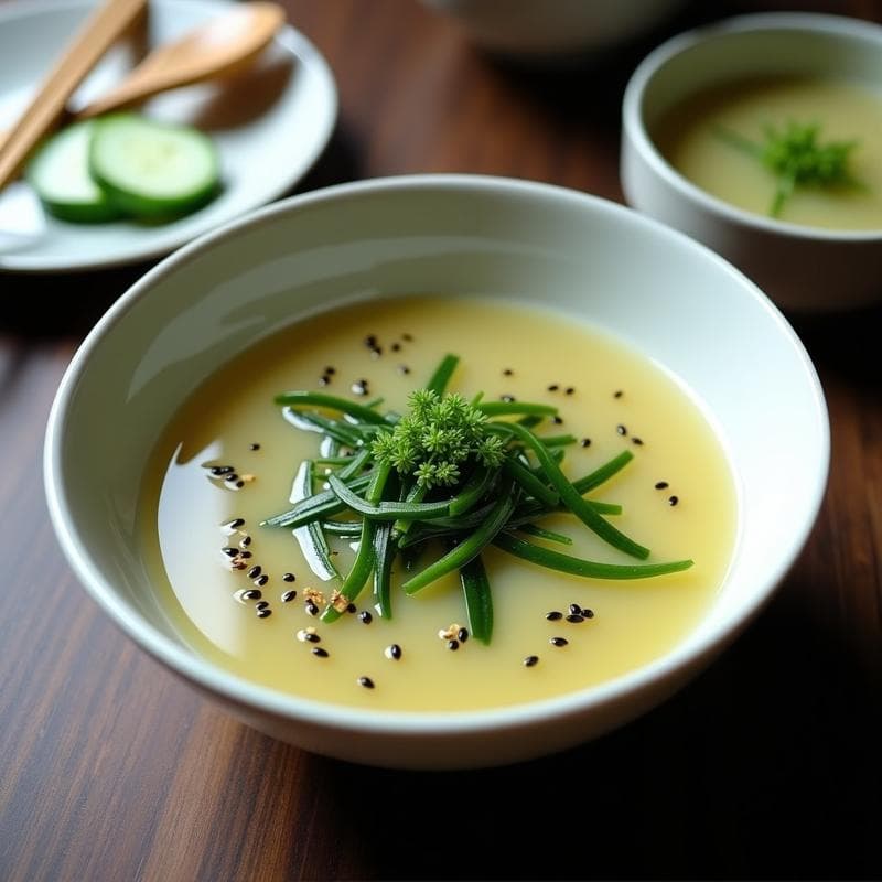 Sopa Fría de Pepino y Alga Wakame con Jengibre: Receta Japonesa En 12 Minutos Sin Cocción