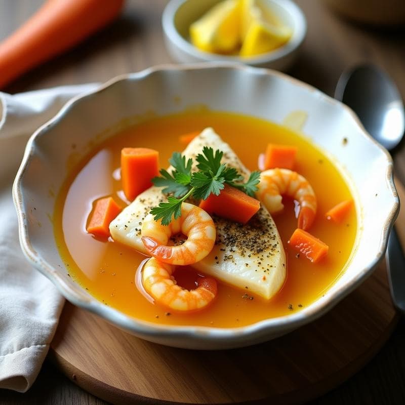 Sopa de Pescado al Azafrán: Receta Tradicional en Ollas Superpuestas en 30 Minutos