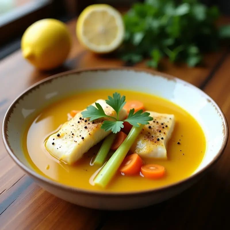 Sopa de Pescado con Cúrcuma: Receta Rápida en Airfryer con Beneficios Antiinflamatorios