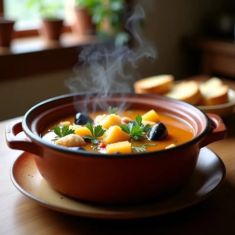 Sopa de Pescado Gallego: Receta Tradicional con Toque Rústico y Reconfortante