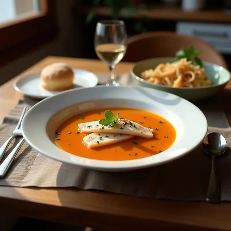 Sopa de Pescado de Roca al Horno: Receta Tradicional con Aroma a Mar en 40 Minutos