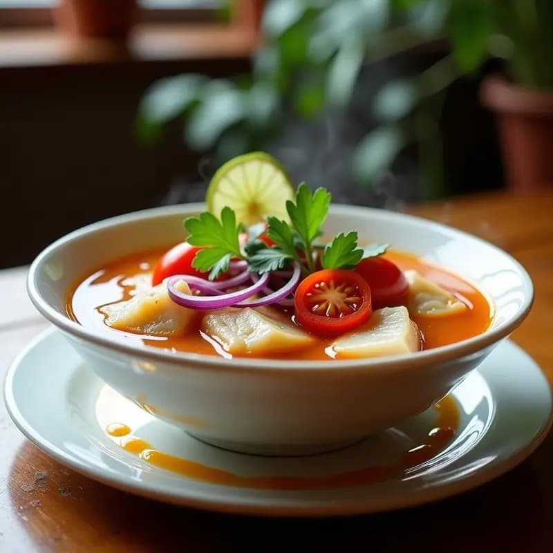Sopa de Pescado con Tamarindo y Chile: Receta tailandesa Express Alta en Proteína