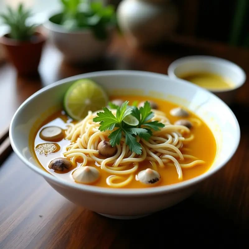Sopa Pho de Hongos Shimeji y Cúrcuma: Receta Vietnamita Vegana y Antiinflamatoria