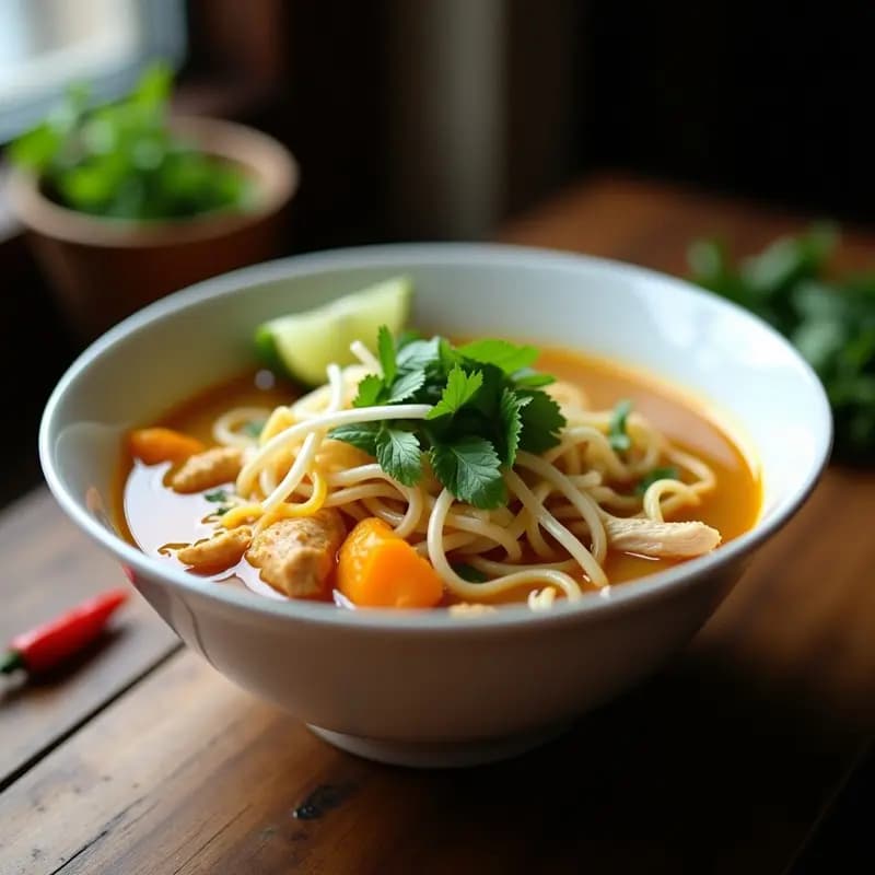 Sopa Pho de Pollo con Fideos de Calabaza: Receta Vietnamita Baja en Carbohidratos