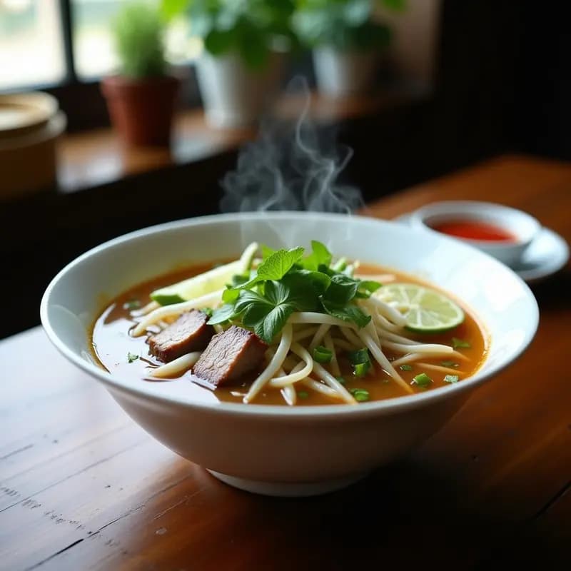 Sopa de Pho con Ternera y Hierbas Aromáticas: Receta Vietnamita Tradicional en Olla Exprés