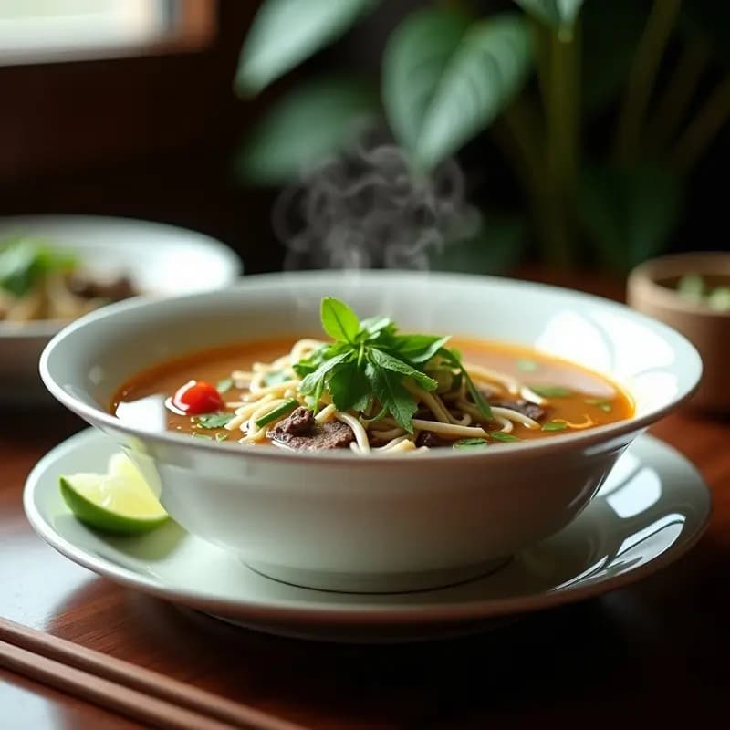 Sopa de Pho con Ternera y Hierbas Vietnamitas: Receta Auténtica en 2 Horas con Caldo Casero