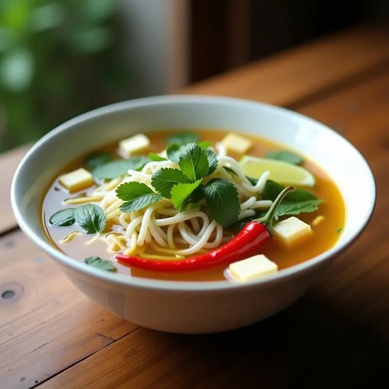 Sopa Pho Vegana con Chile y Lima: Receta Vietnamita de Caldo de Estilo Tradicional