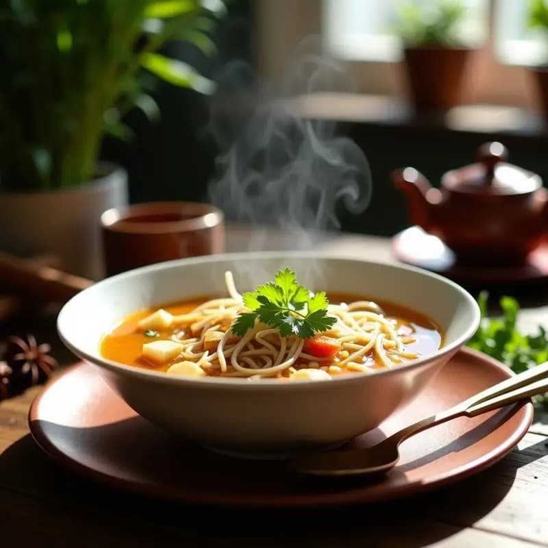 Sopa de Pho Vegana con Tchai de Estrellas de Anís: Receta Vietnamita Detox