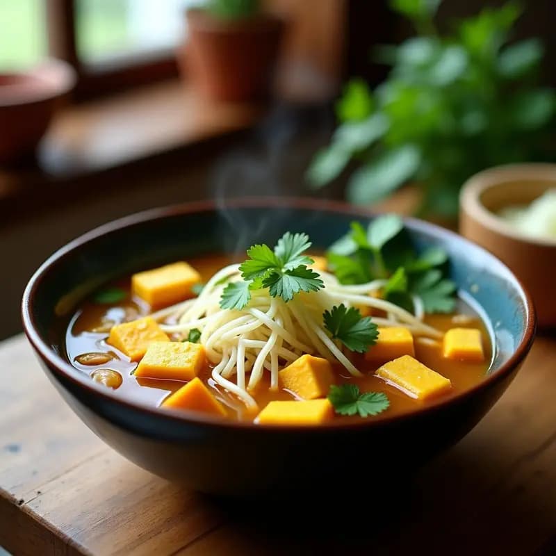 Sopa de Pho Vegana con Tofu y Germinados: Receta Vietnamita Sin Gluten y Detox
