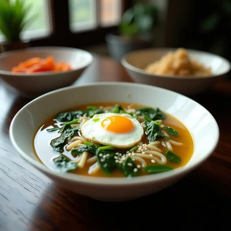 Sopa de Phoebe (Sopa de Fideos con Huevo y Espinacas): Receta China de Comfort Food