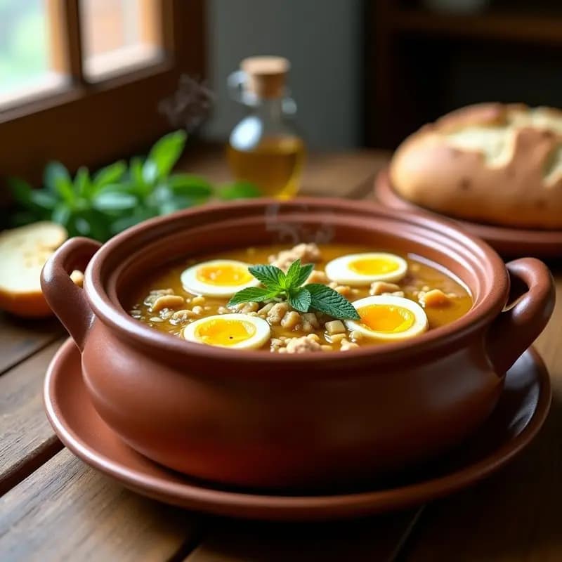 Sopa de Picadillo Manchego: Receta Tradicional con Pan Duro y Hierbas Aromáticas