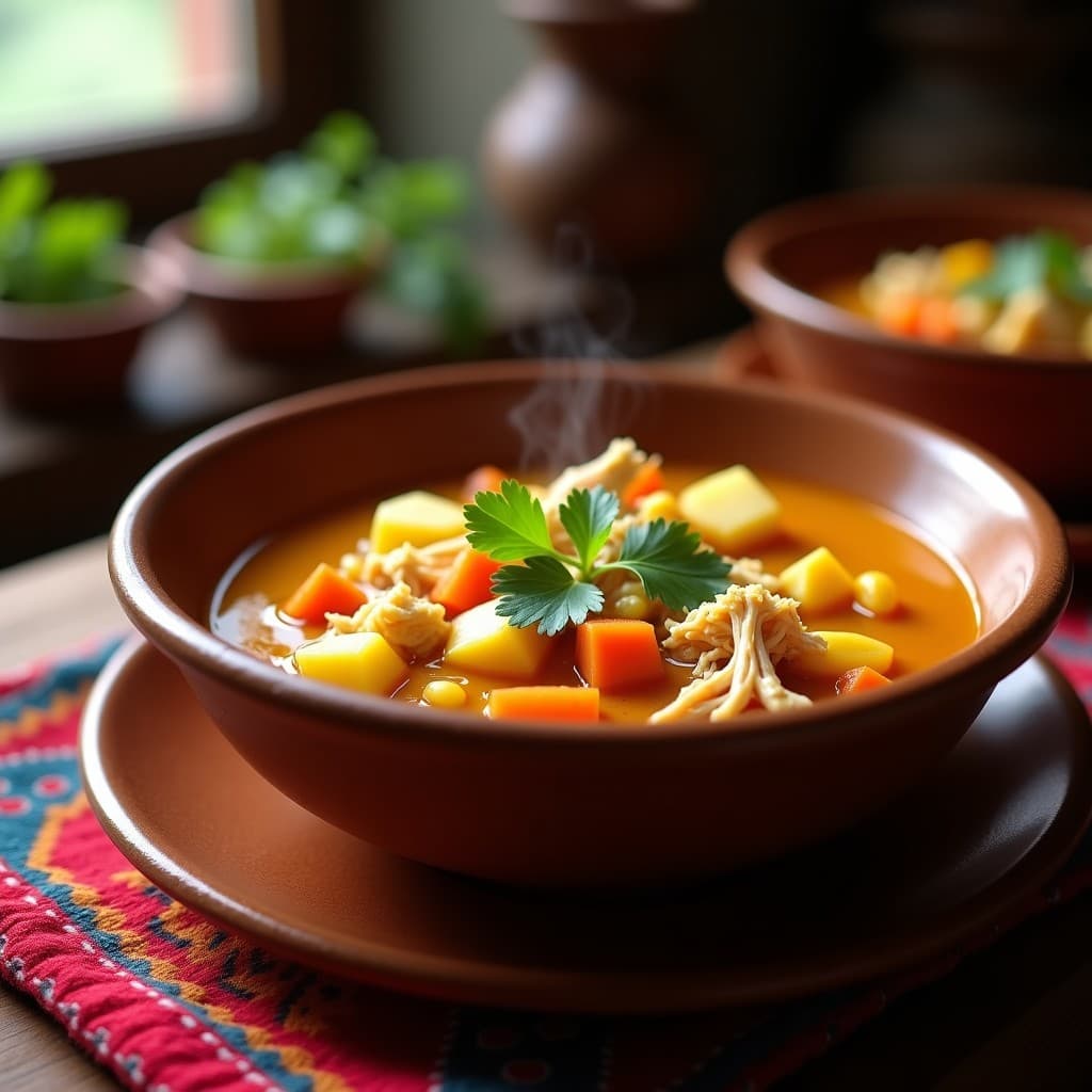 Sopa de Pollo y Maíz con Achiote: Receta Peruana en Olla Lenta y Tradicional