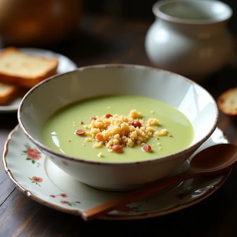 Sopa de Puerro y Apio con Crumble de Queso de Oveja: Receta de Invierno en Thermomix