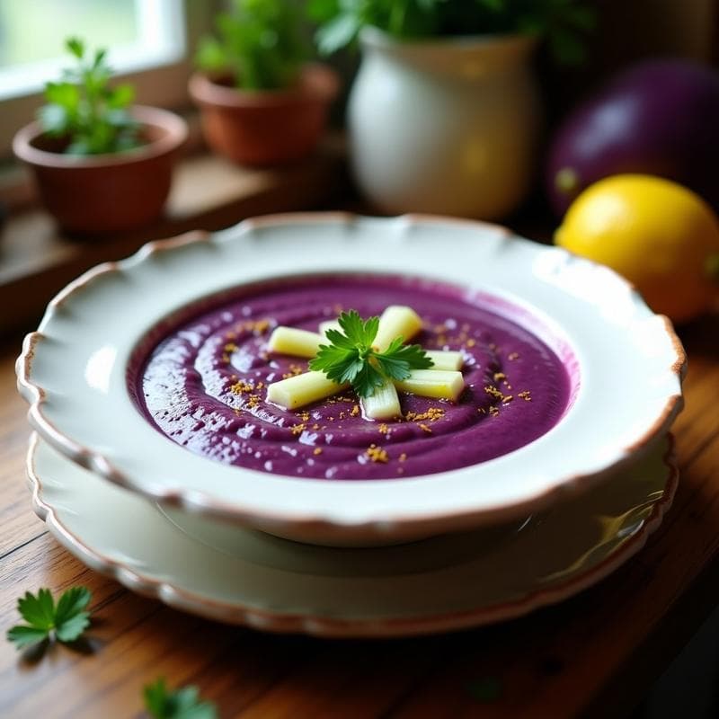 Sopa de Puerro y Ñame Morado con Toque de Comino: Receta Peruana en Olla Express