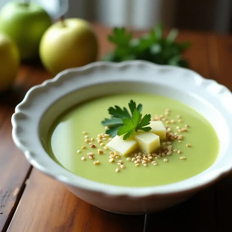 Sopa de Puerros y Manzanas Verdes con Jengibre: Receta Coreana Depurativa en Olla Exprés