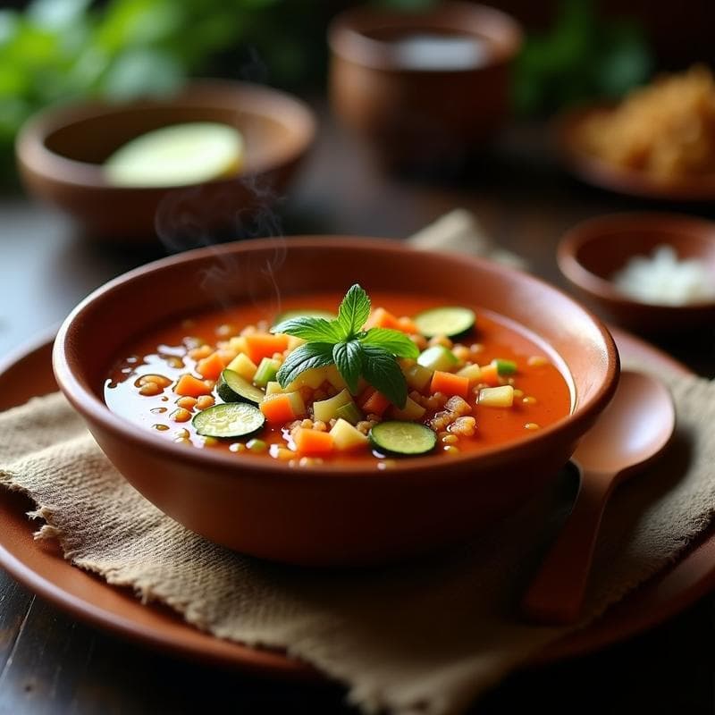 Sopa de Quinoa Roja y Calabacín: Receta Peruana en Olla Exprés con Toque de Huacatay