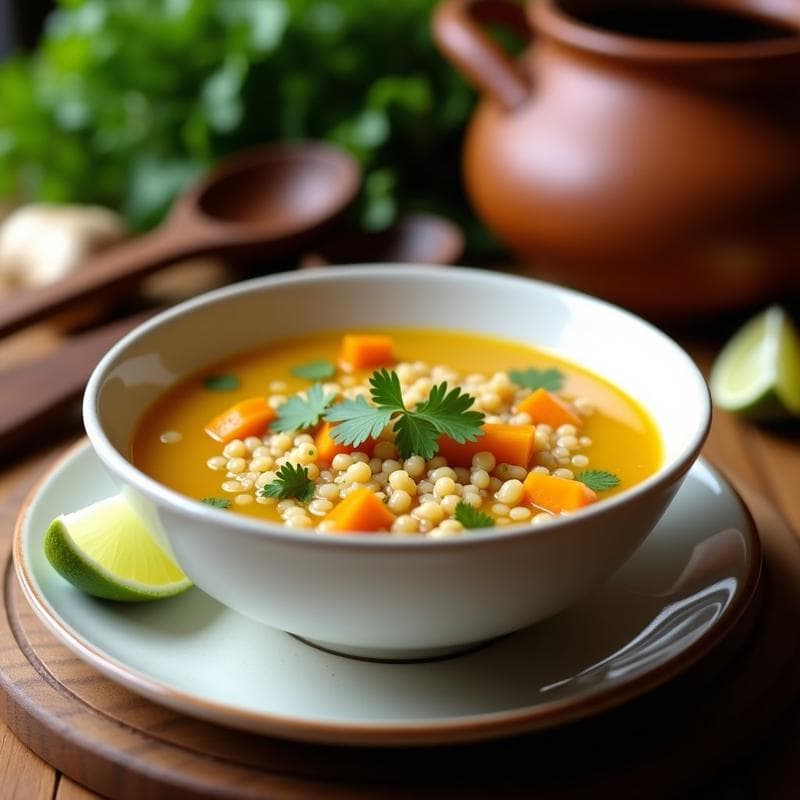 Sopa de Quinoa y Calabaza con Jengibre: Receta Peruana Detox en Olla Express