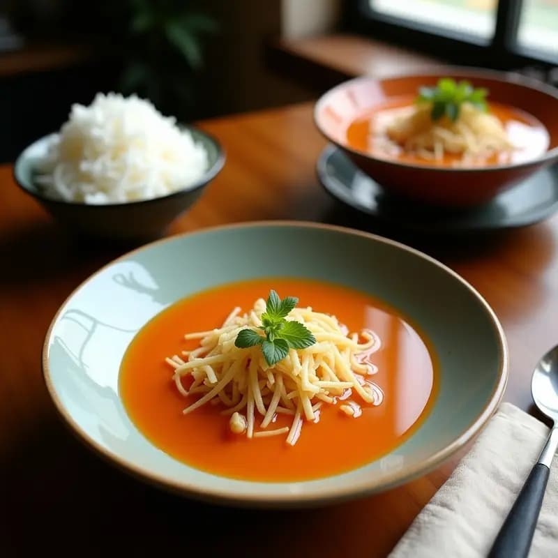 Sopa de Rambután y Jengibre con Crujiente de Coco: Receta Asiática Exótica y Depurativa