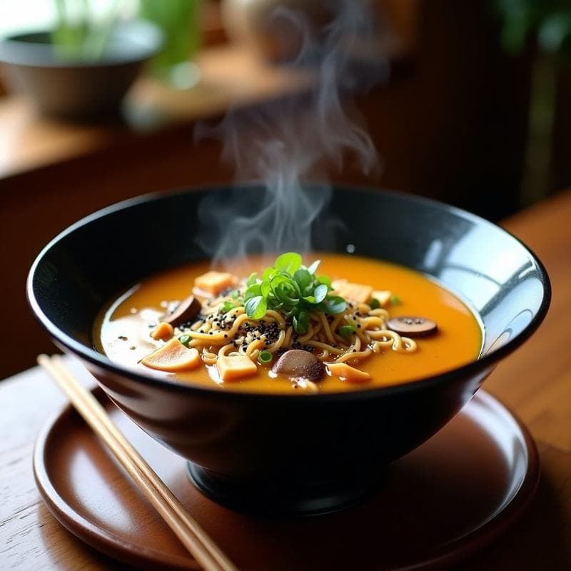 Sopa de Ramen con Caldo de Misos y Fideos de Lentejas: Receta Japonesa Sin Gluten en Olla Express