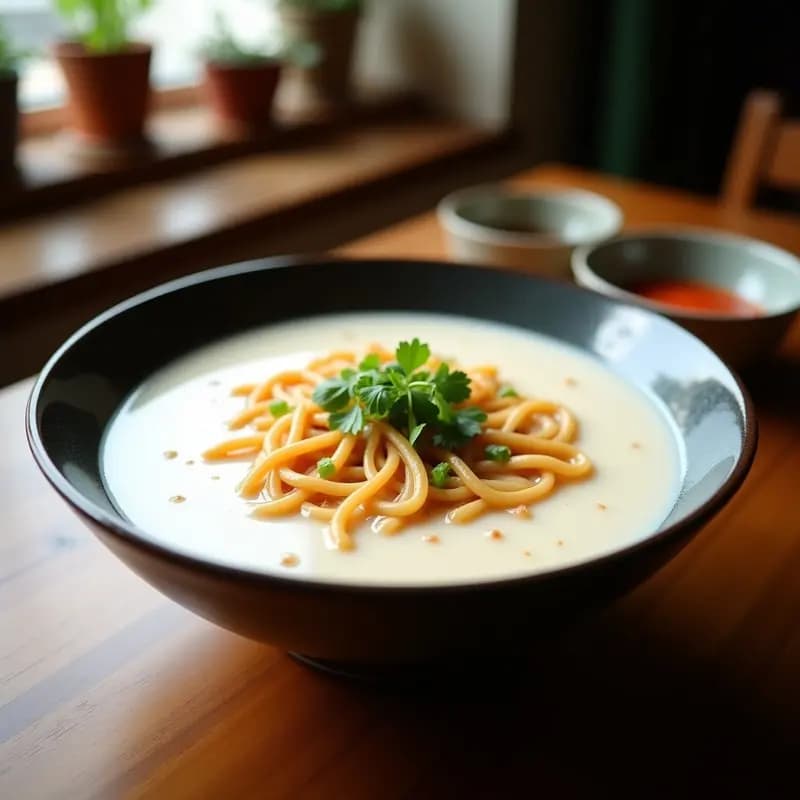 Sopa de Ramen con Nube de Espuma de Leche de Coco: Receta Tailandesa Visual para Instagram